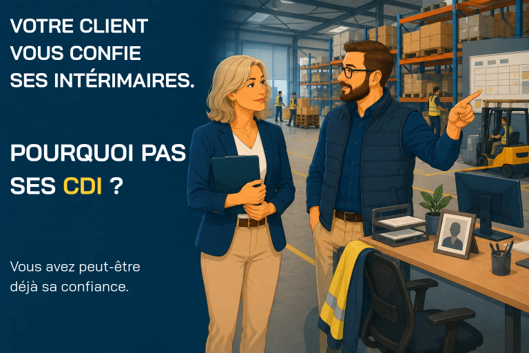 Lire la suite à propos de l’article Votre client vous confie ses intérimaires. Pourquoi pas ses CDI ? Si vous êtes capable de recruter pour lui, vous êtes peut-être déjà légitime pour lui proposer davantage.