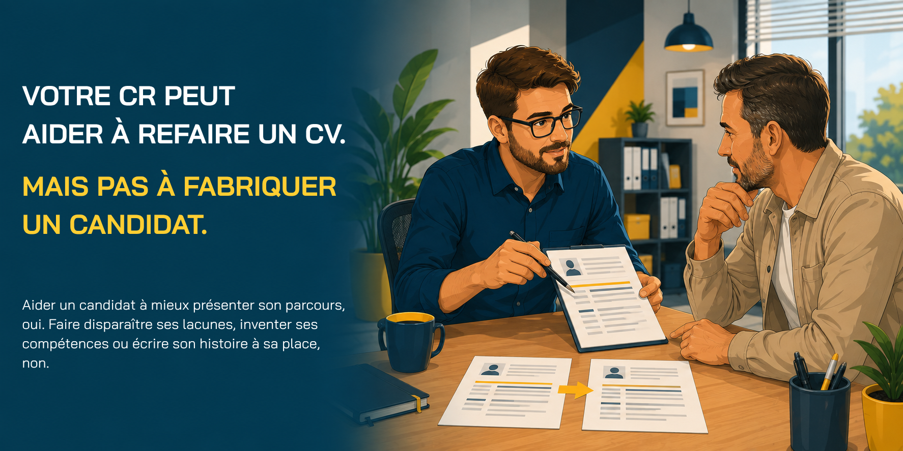 You are currently viewing Votre CR peut aider à refaire un CV. Mais il ne doit jamais fabriquer un candidat.