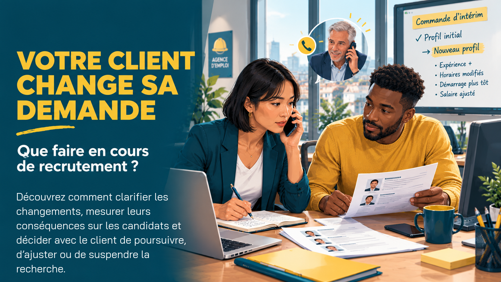Vous consultez actuellement Votre client change sa demande en cours de recrutement : que faire ?